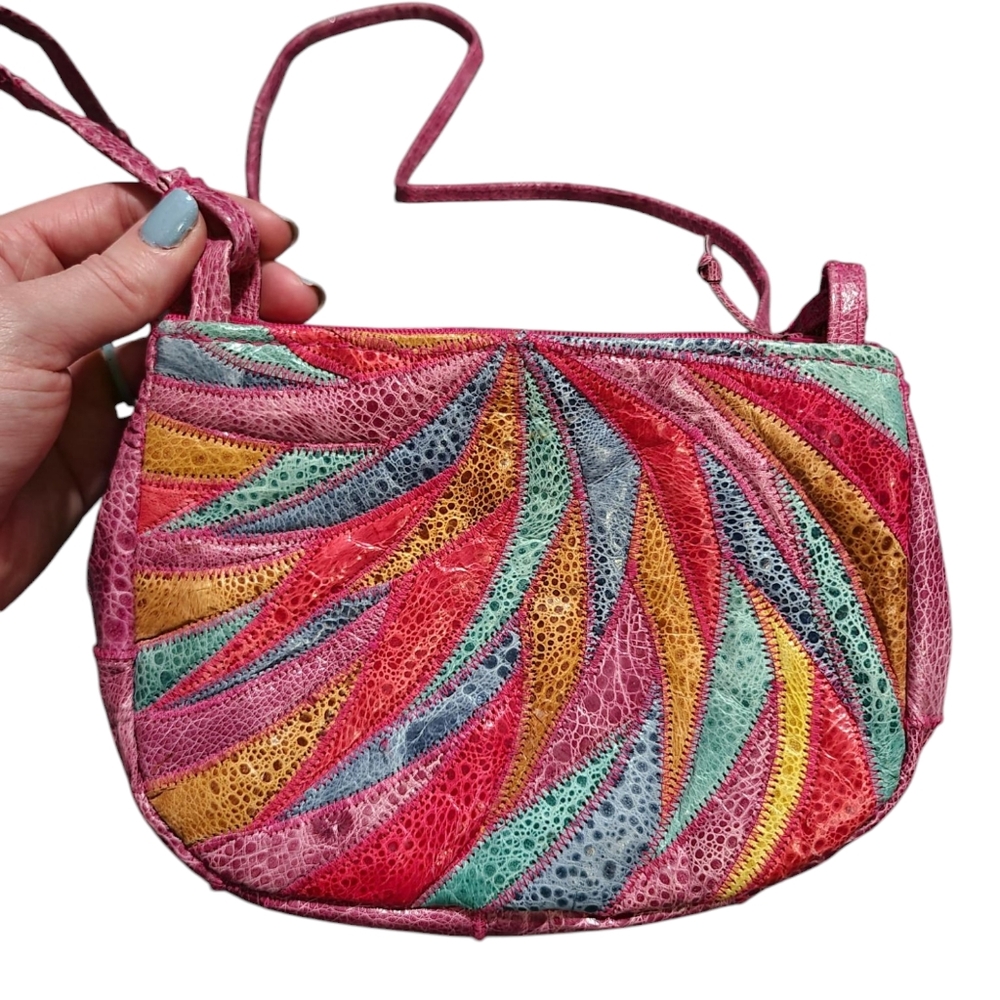 Pink and multicolored small Philippine handbag